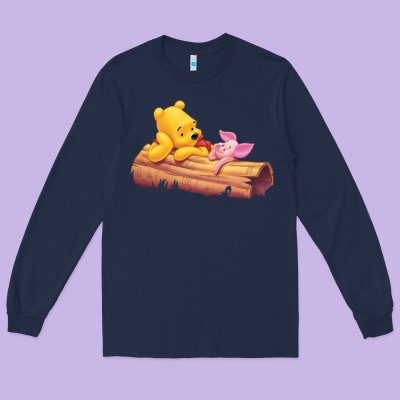 Winnie The Pooh Piglet Long Sleeve Tee Designed By Artisfamous