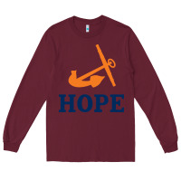 Burgundy Hope College Long Sleeve Tee - artisFamous