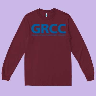 Grand Rapids Community College Long Sleeve Tee Designed By Artisfamous