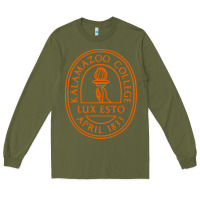 Army Green Kalamazoo College Long Sleeve Tee - artisFamous