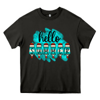 Asphalt Hello Summer Serape Turquoise Heavy Core Tee - CowCowDesign