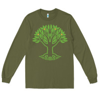 Army Green Maharishi International College Long Sleeve Tee - artisFamous