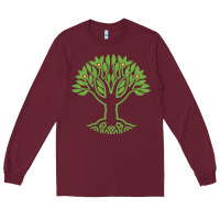 Burgundy Maharishi International College Long Sleeve Tee - artisFamous