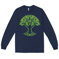 Navy Maharishi International College Long Sleeve Tee - artisFamous