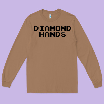 Diamond Hands Long Sleeve Tee Designed By Artisfamous
