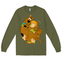 Army Green Scooby Doo and Shaggy Long Sleeve Tee - artisFamous