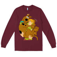 Burgundy Scooby Doo and Shaggy Long Sleeve Tee - artisFamous