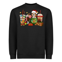 Black Christmas coffee cups with Beagle Heavyweight Sweatshirt - RanaPortraitStore