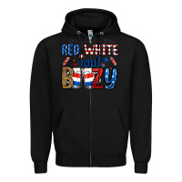 Black red white and boozy Zipper Hoodie - RanaPortraitStore