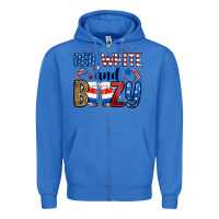 True Royal red white and boozy Zipper Hoodie - RanaPortraitStore