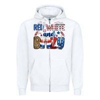 White red white and boozy Zipper Hoodie - RanaPortraitStore