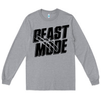 Heather Grey beast mode classic Long Sleeve Tee - artisFamous
