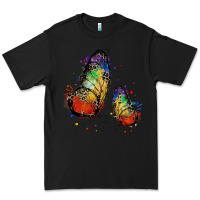 Black rainbow butterfly pride Premium Tee - FaDigitalArtStudio