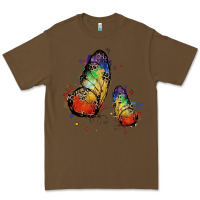 Cacao rainbow butterfly pride Premium Tee - FaDigitalArtStudio