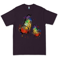 Plum rainbow butterfly pride Premium Tee - FaDigitalArtStudio