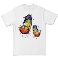 White rainbow butterfly pride Premium Tee - FaDigitalArtStudio
