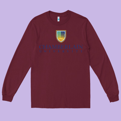 Chamberlain College Long Sleeve Tee Designed By Artisfamous