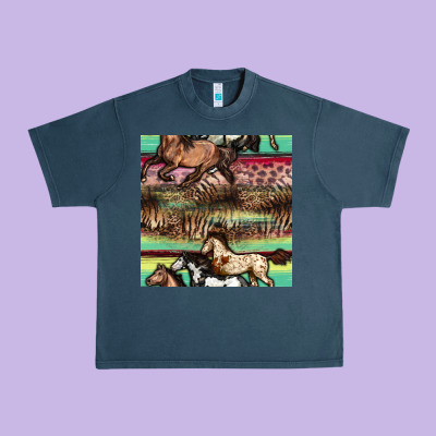 Horses Seamless Pattern Urban Heavy Tee Designed By Bundleandbundleshop