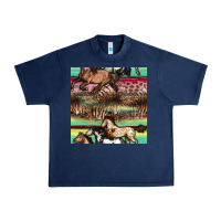 Navy horses seamless pattern Urban Heavy Tee - BundleAndBundleShop