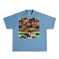 Pebble Blue horses seamless pattern Urban Heavy Tee - BundleAndBundleShop