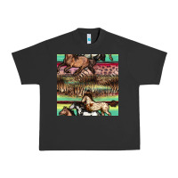 Pigment Black horses seamless pattern Urban Heavy Tee - BundleAndBundleShop