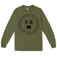 Army Green Illinois Institute of Technology College Long Sleeve Tee - artisFamous