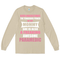 Mushroom never underestimate mommy paramedic Long Sleeve Tee - artisFamous