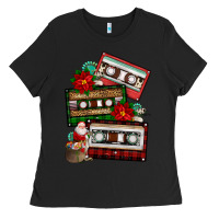 Black christmas cassette gemstone Ladies Tee - FaDigitalArtStudio