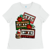 White christmas cassette gemstone Ladies Tee - FaDigitalArtStudio