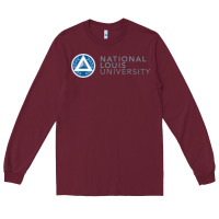 Burgundy National Louis College Long Sleeve Tee - artisFamous