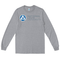 Heather Grey National Louis College Long Sleeve Tee - artisFamous