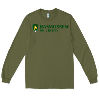 Army Green Rasmussen College Long Sleeve Tee - artisFamous