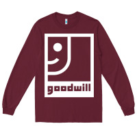 Burgundy goodwill classic Long Sleeve Tee - artisFamous
