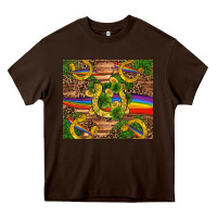 Chocolate Brown st patricks day horseshoe shamrock rainbow gold Heavy Core Tee - RanaPortraitStore