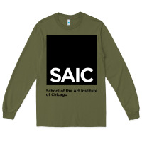 Army Green School of The Art Institute of Chicago College Long Sleeve Tee - artisFamous