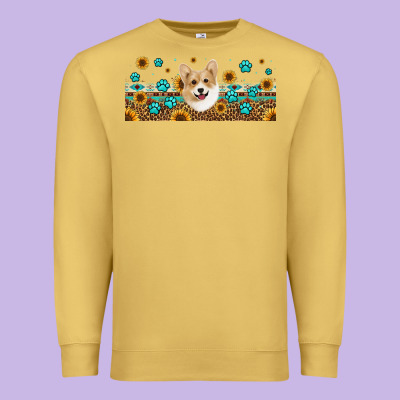 Western Corgi Dog Premium Sweatshirt Designed By Jasminsmagicworld