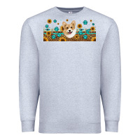 Heather Grey western corgi dog Premium Sweatshirt - Jasminsmagicworld