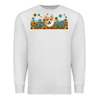 Oatmeal Heather western corgi dog Premium Sweatshirt - Jasminsmagicworld