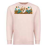 Pale Pink western corgi dog Premium Sweatshirt - Jasminsmagicworld