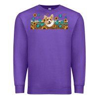 Purple western corgi dog Premium Sweatshirt - Jasminsmagicworld