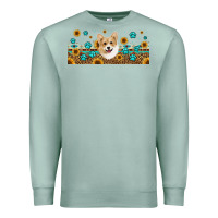 Seafoam western corgi dog Premium Sweatshirt - Jasminsmagicworld