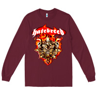 Burgundy hatebreed 3 Long Sleeve Tee - artisFamous