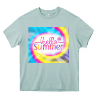 Arona Hello Summer Tie Dye Tumbler Heavy Core Tee - CowCowDesign