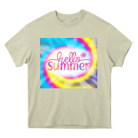 Mossy Hello Summer Tie Dye Tumbler Heavy Core Tee - CowCowDesign