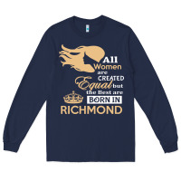 Navy women are born in richmond Long Sleeve Tee - artisFamous