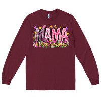 Burgundy mama all day everyday Long Sleeve Tee - CowhideDigitalArt