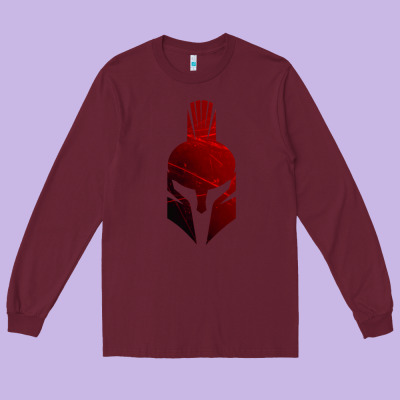 Spartan Long Sleeve Tee Designed By Artisfamous
