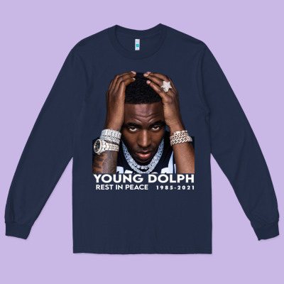 Rest In Peace Young Dolph Long Sleeve Tee Designed By Artisfamous