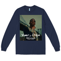 Navy Rest in Peace Young Dolph Long Sleeve Tee - artisFamous