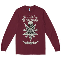 Burgundy suicidal tendencies Long Sleeve Tee - artisFamous